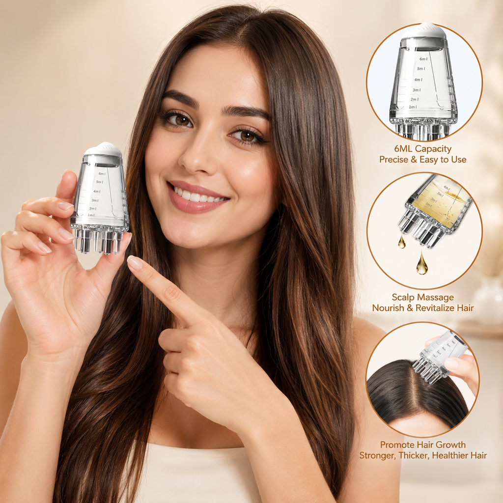 Detangler Hair Massage Comb with Oil Reservoir  M