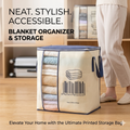 Printed Blanket Organizer with Handles Storage Bag  Ar